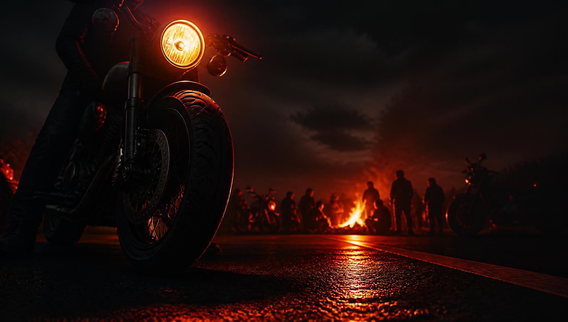 Skånes Änglar – motorcyklar i skymningen
