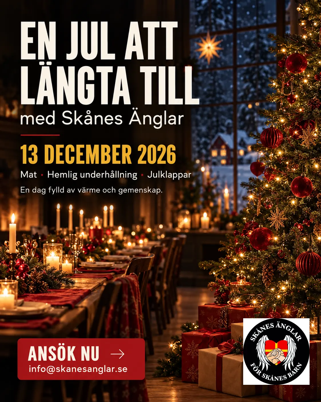 Jul med Skånes Änglar den 13 december 2026